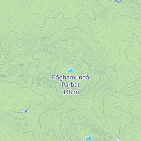 Map of Bāghamundā Parbat