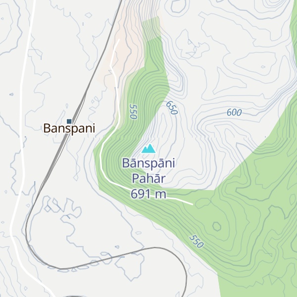 Map of Bānspāni Pahār
