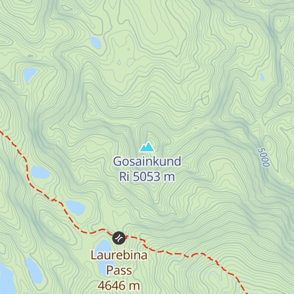 Map of Gosainkund Ri