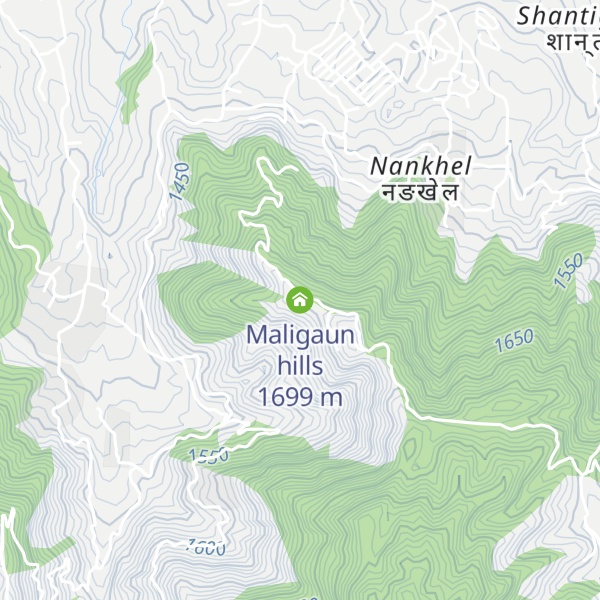 Map of Maligaun hills