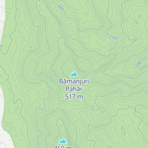 Map of Bāmanjuri Pahār