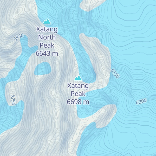 Map of Xatang Peak
