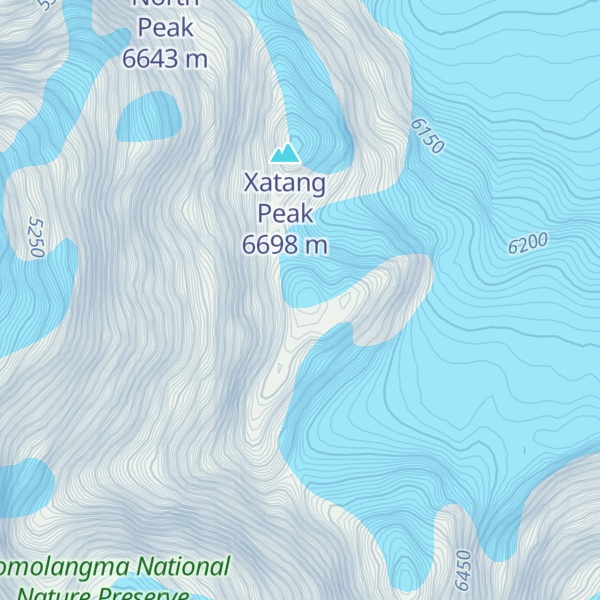 Map of Xatang Soutn Peak
