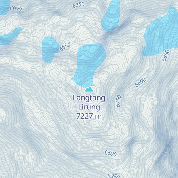 Map of Langtang Lirung