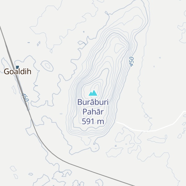 Map of Burāburi Pahār