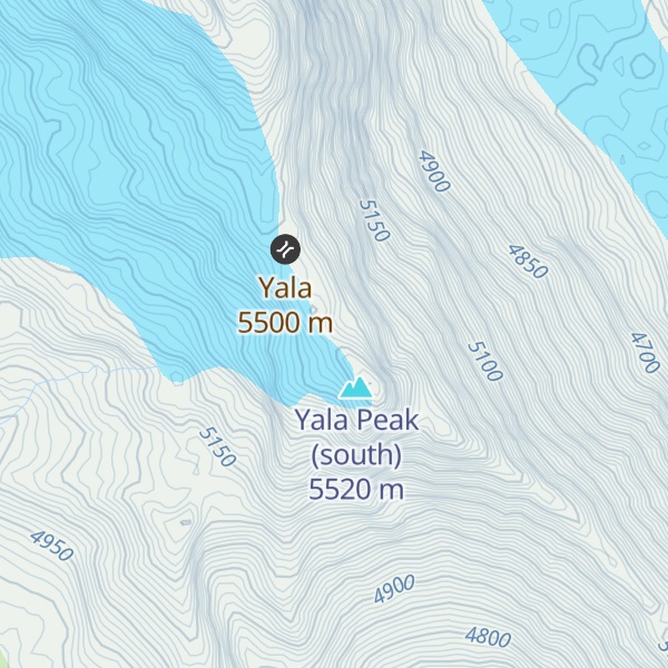 Map of Yala Peak