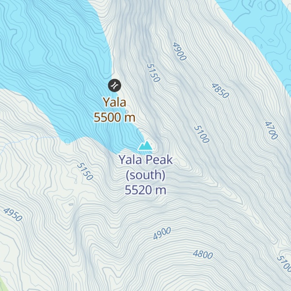 Map of Yala Peak (south)