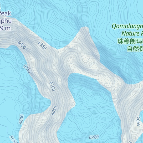 Map of Daqu Peak / Phurephu Ri