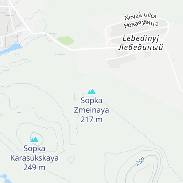 Map of Sopka Zmeinaya