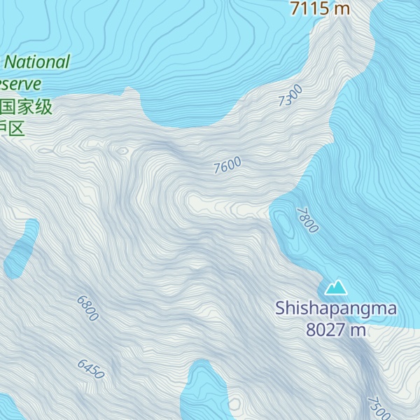 Map of Shishapangma West