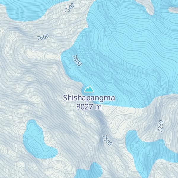 Map of Shishapangma