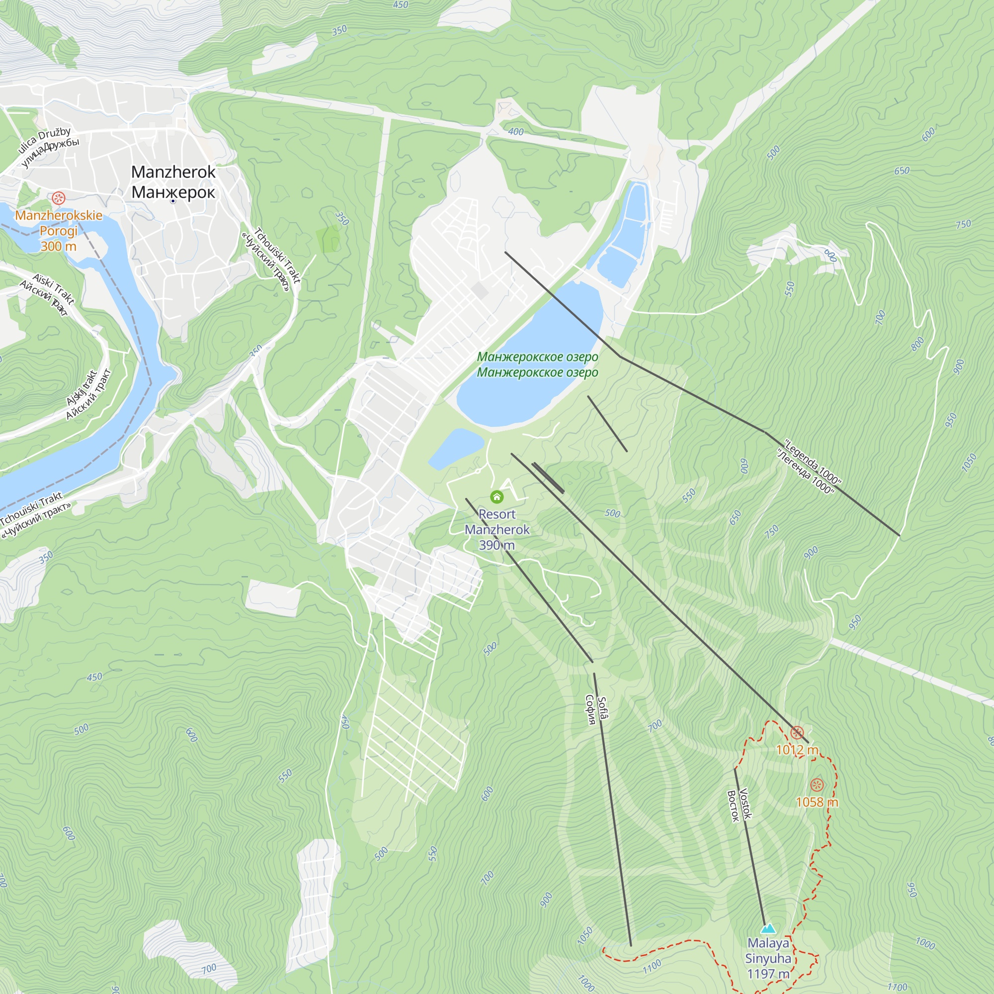 Resort Manzherok map