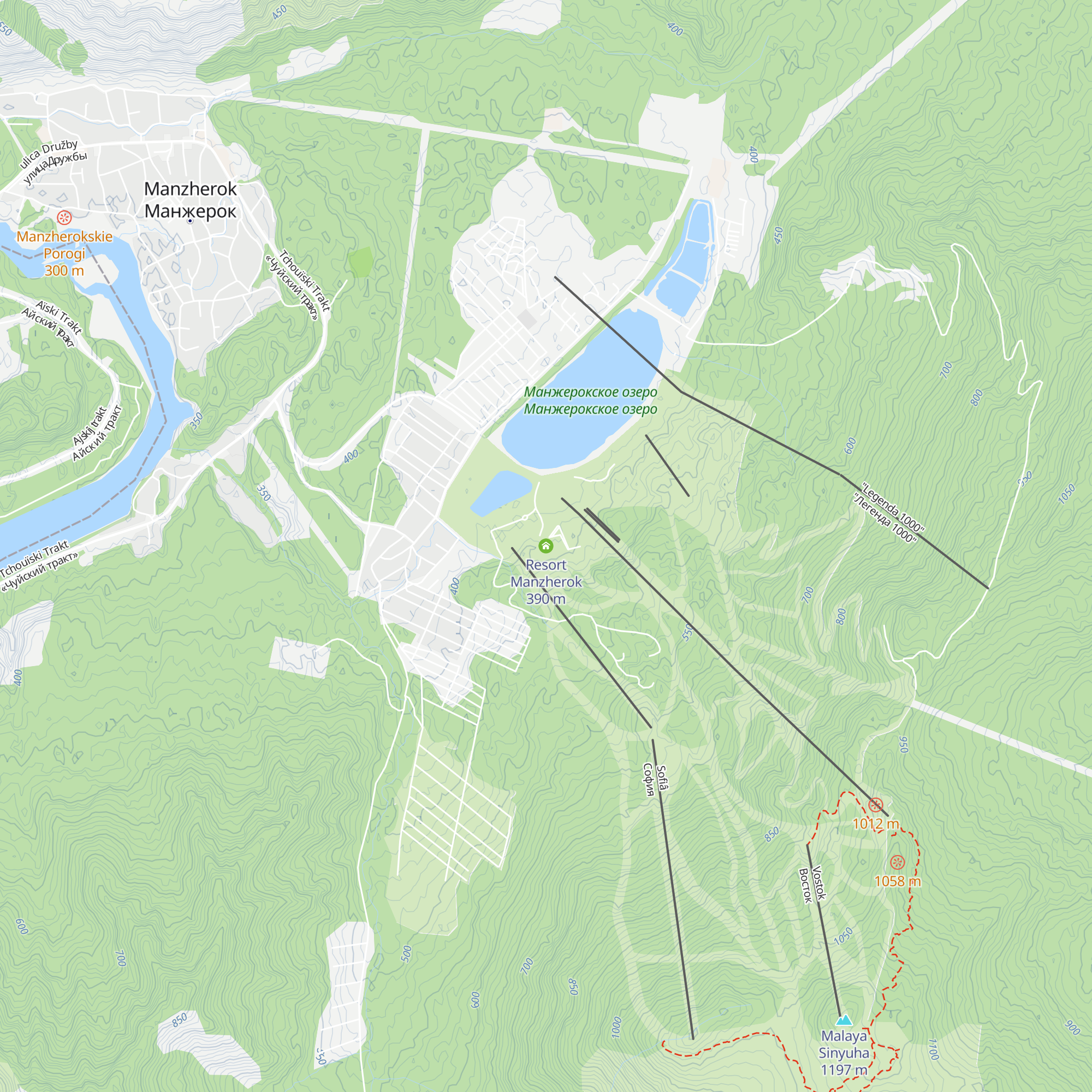 Resort Manzherok map