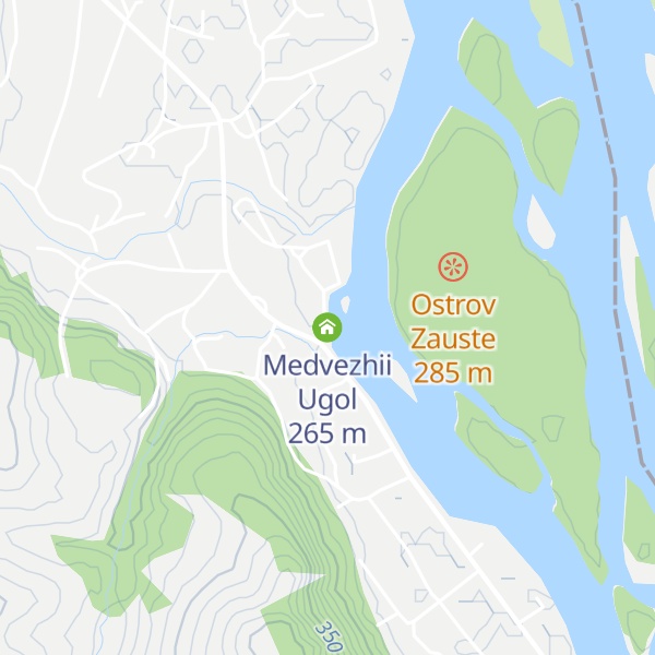 Map of Medvezhii Ugol