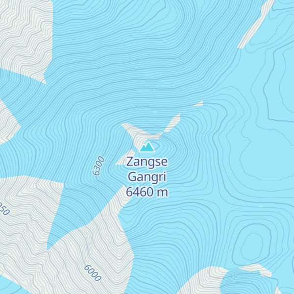 Map of Zangse Gangri