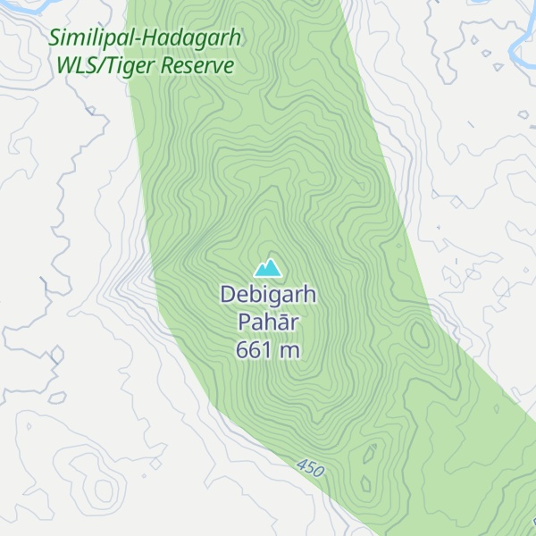 Map of Debigarh Pahār