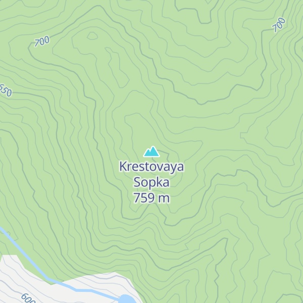 Map of Krestovaya Sopka