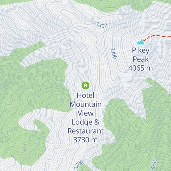 Map of Hotel Mountain View Lodge & Restaurant