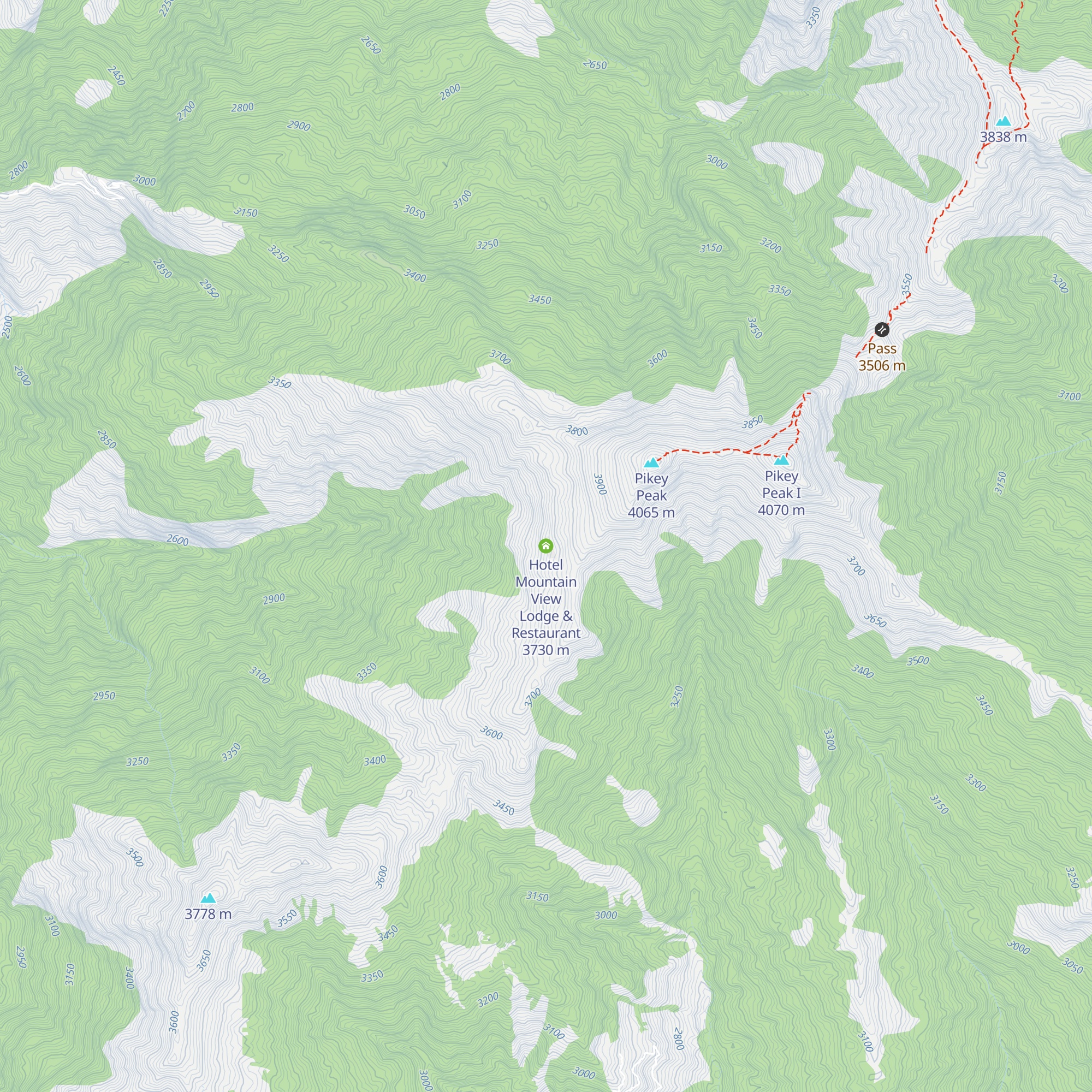 Hotel Mountain View Lodge & Restaurant map
