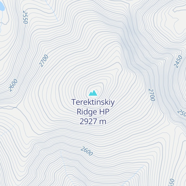 Map of Terektinskiy Ridge HP