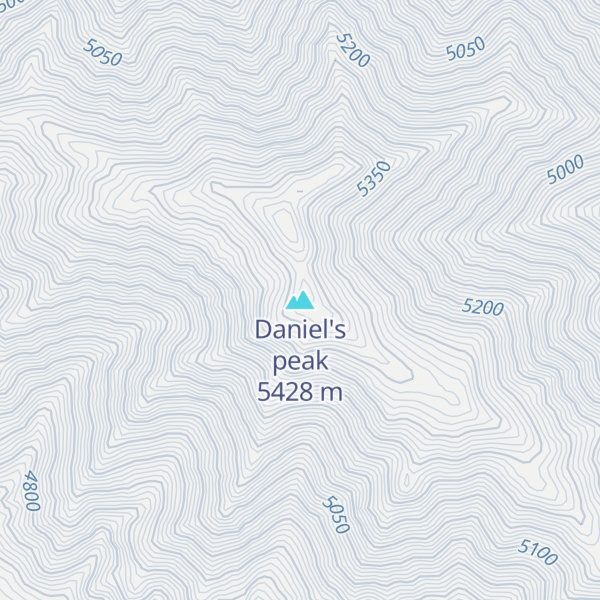 Map of Daniel's peak