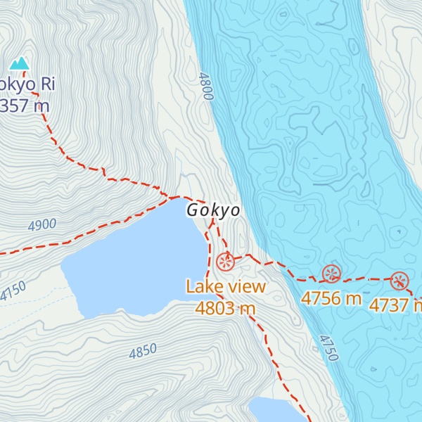 Map of Gokyo Namaste Lodge and Restaurant