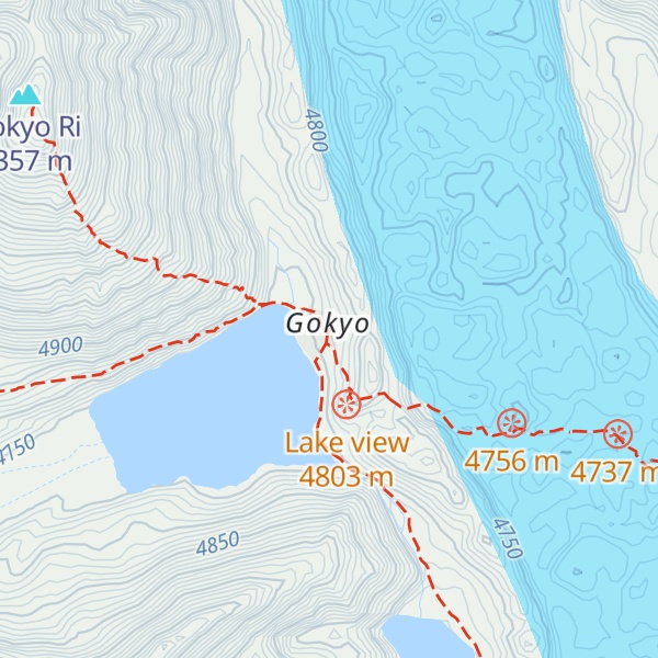 Map of Gokyo Resort