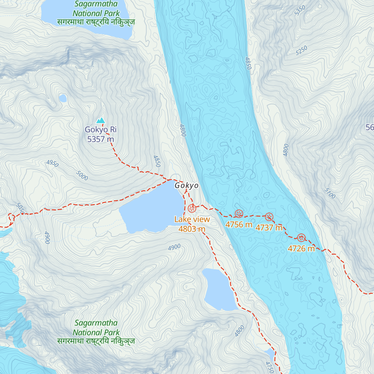 Gokyo Resort map
