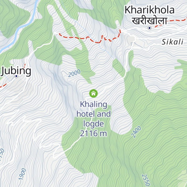 Map of Khaling hotel and logde
