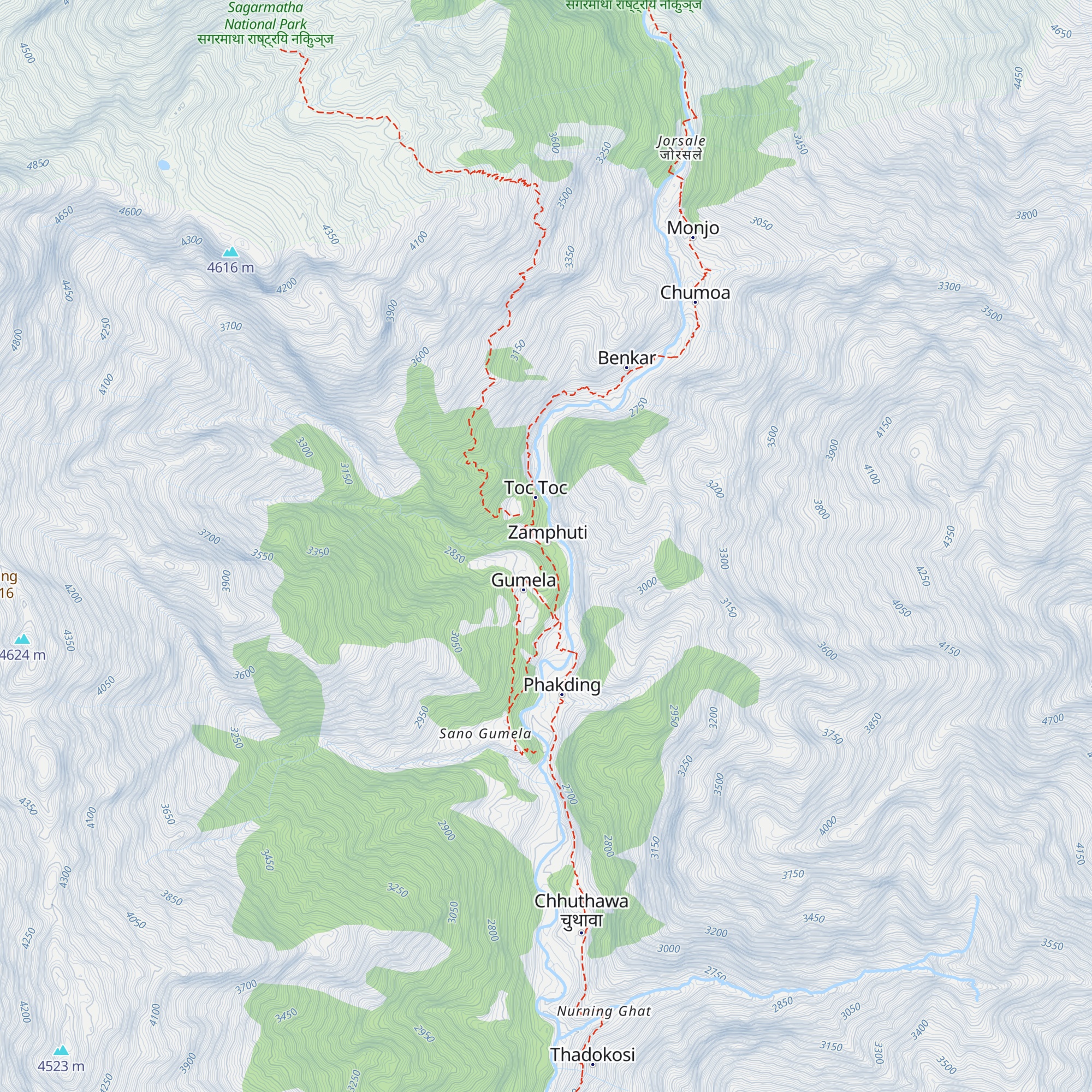 Kongde Peak Guest House map