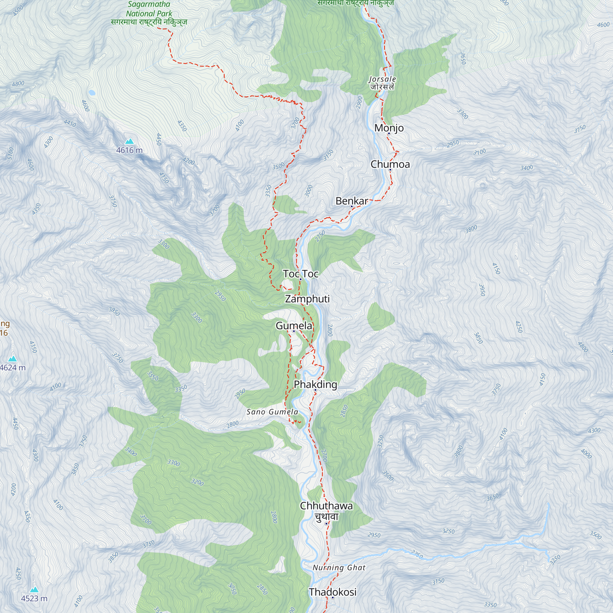 Kongde Peak Guest House map
