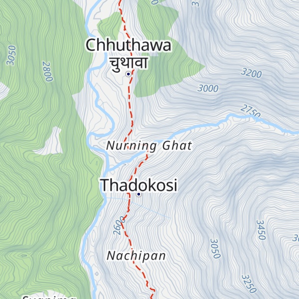 Map of Mountain Kusum Khangkari