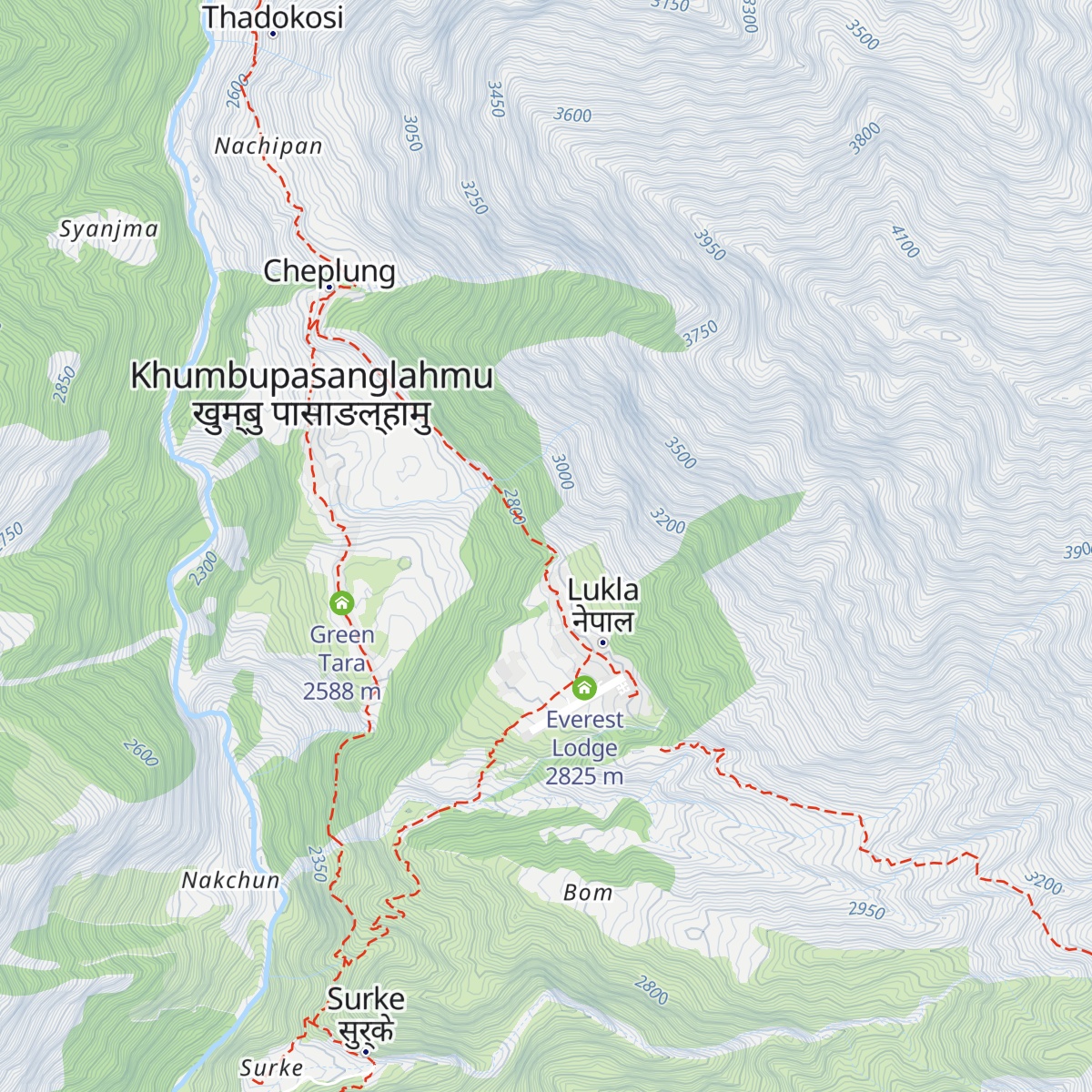 Lukla Lodge map