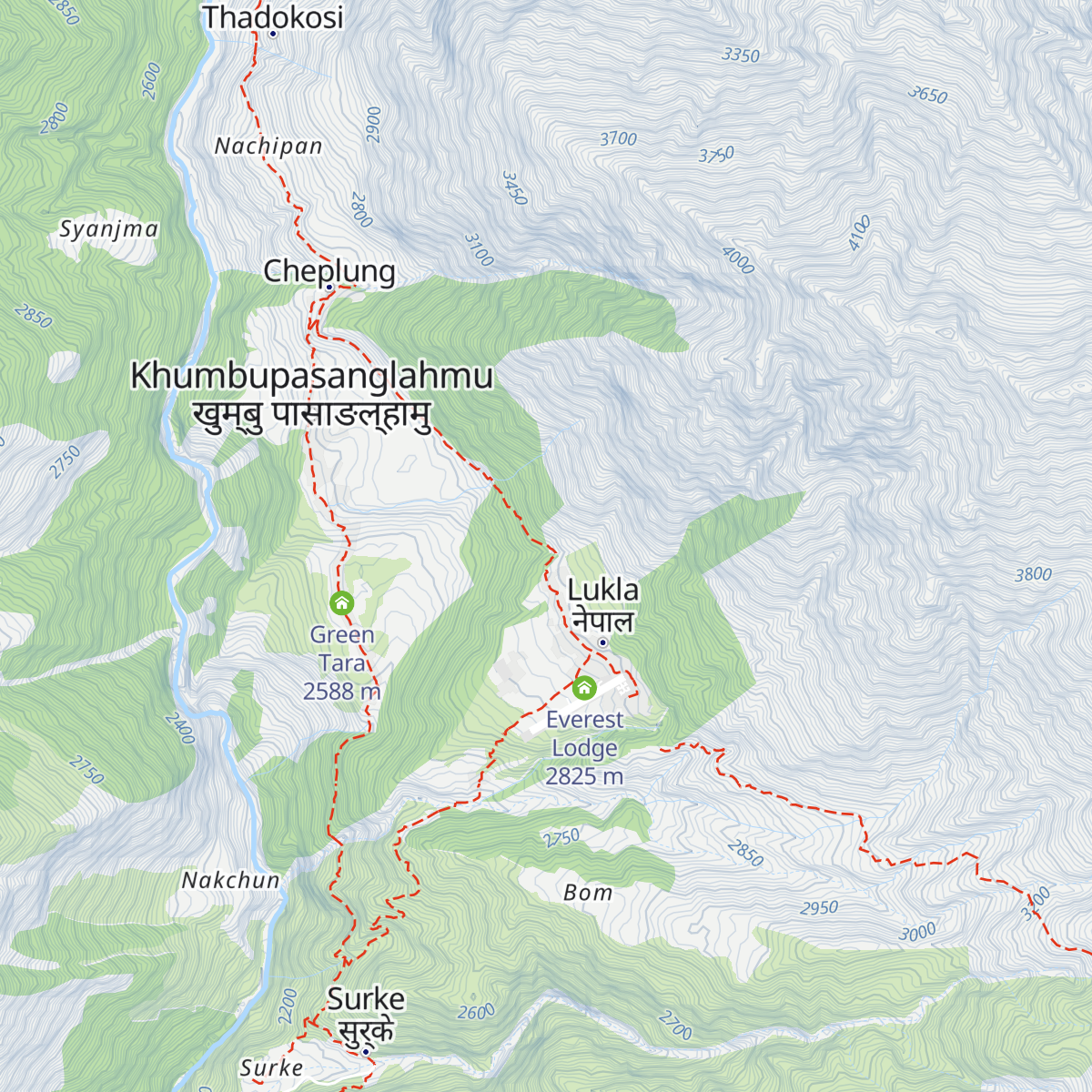 Lukla Lodge map