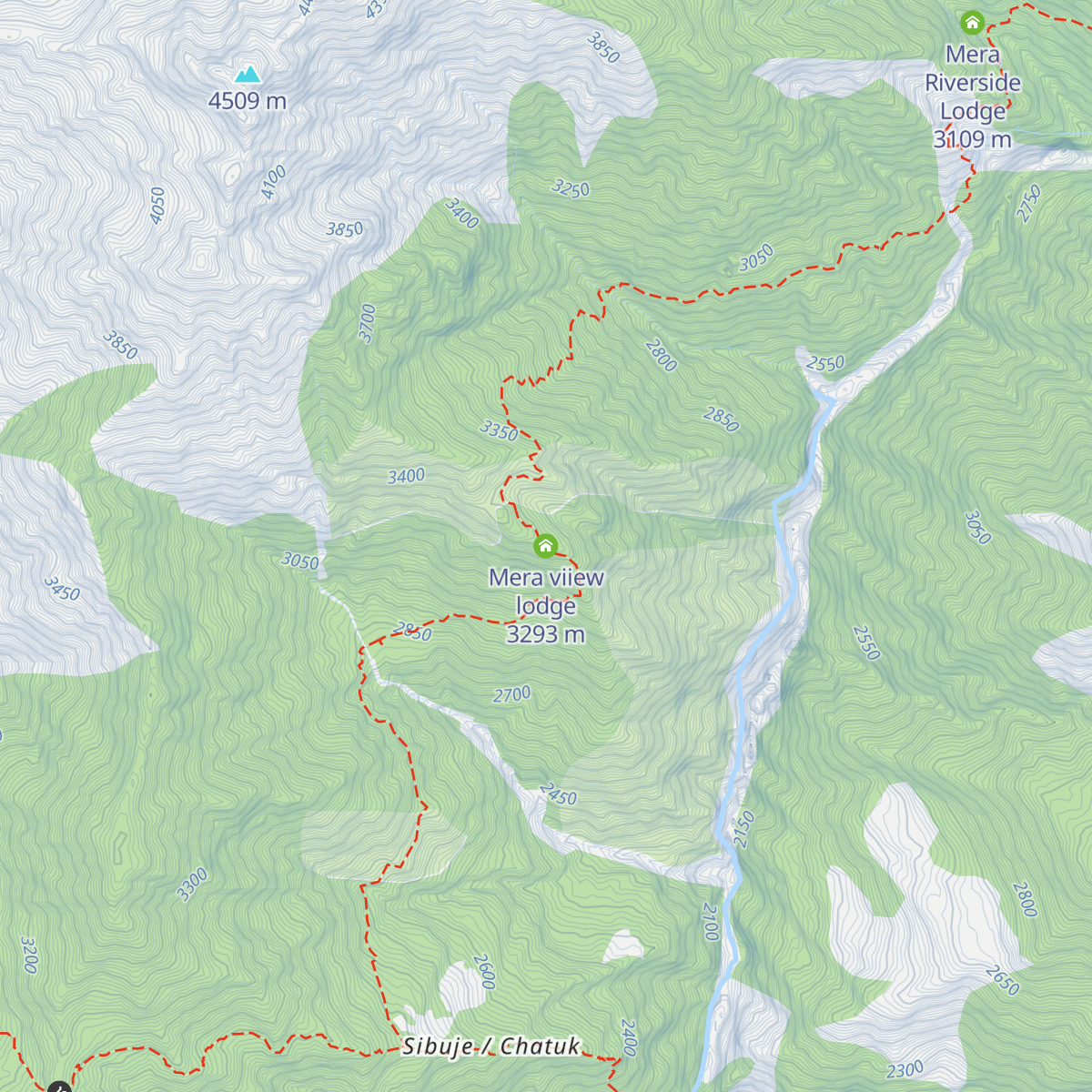 Mera viiew lodge map