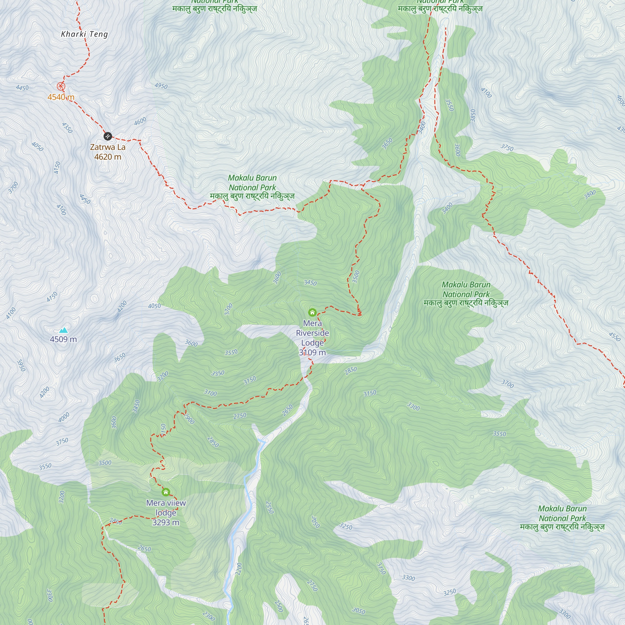 Mera Riverside Lodge map