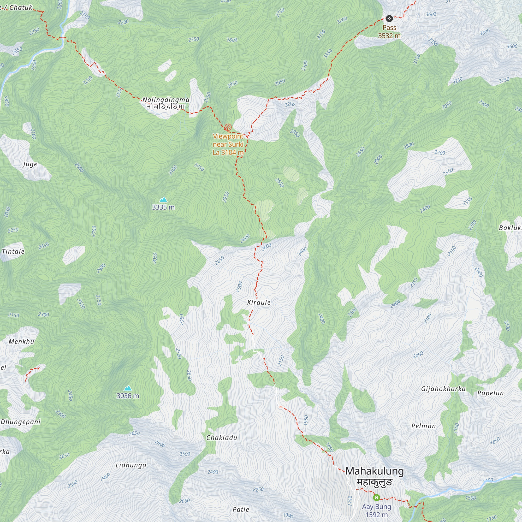 Himalayan Lodge - Kiraule map