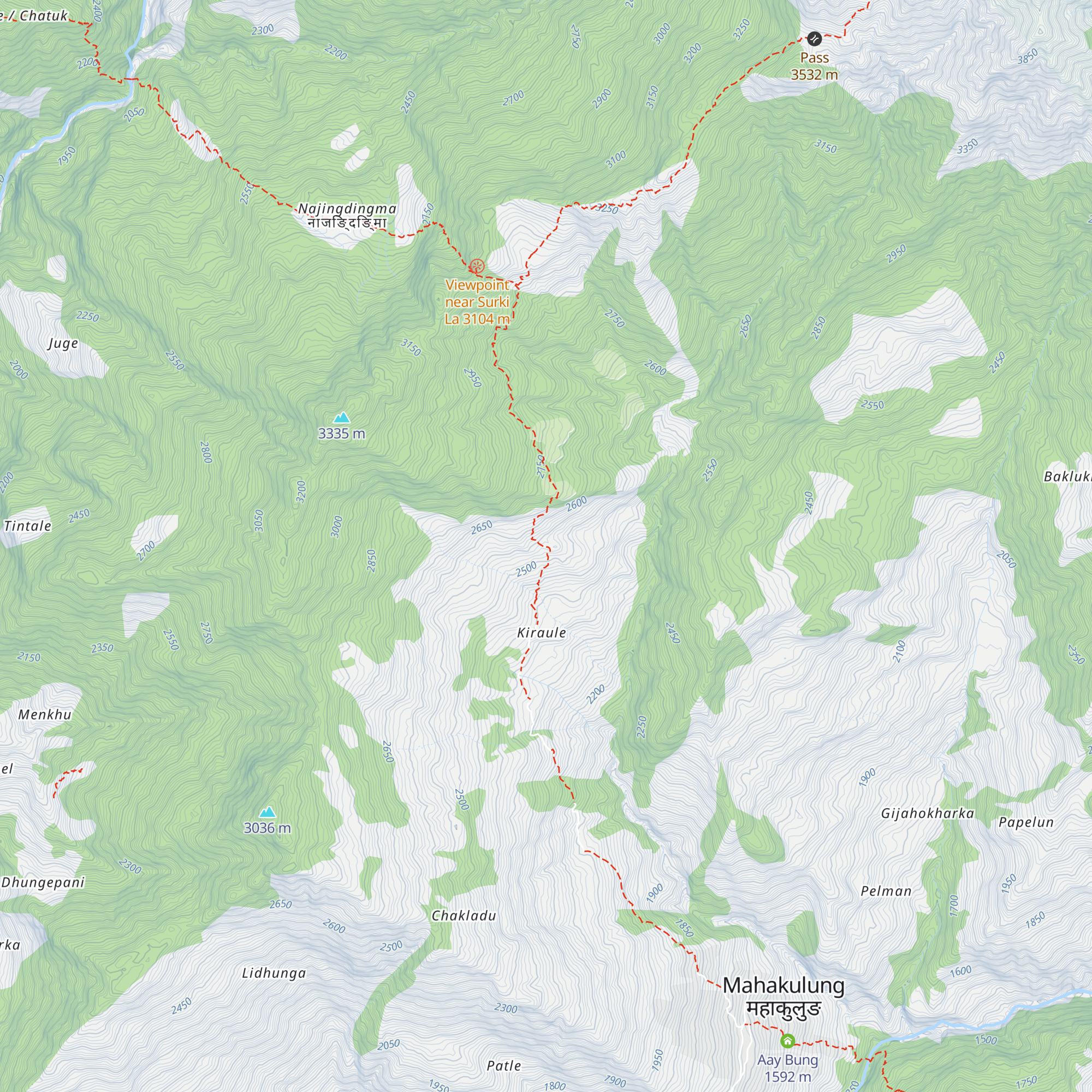 Himalayan Lodge - Kiraule map