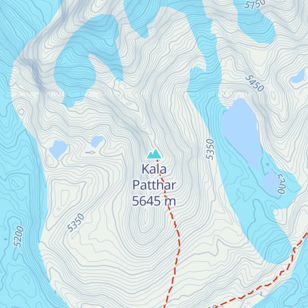 Map of Kala Patthar