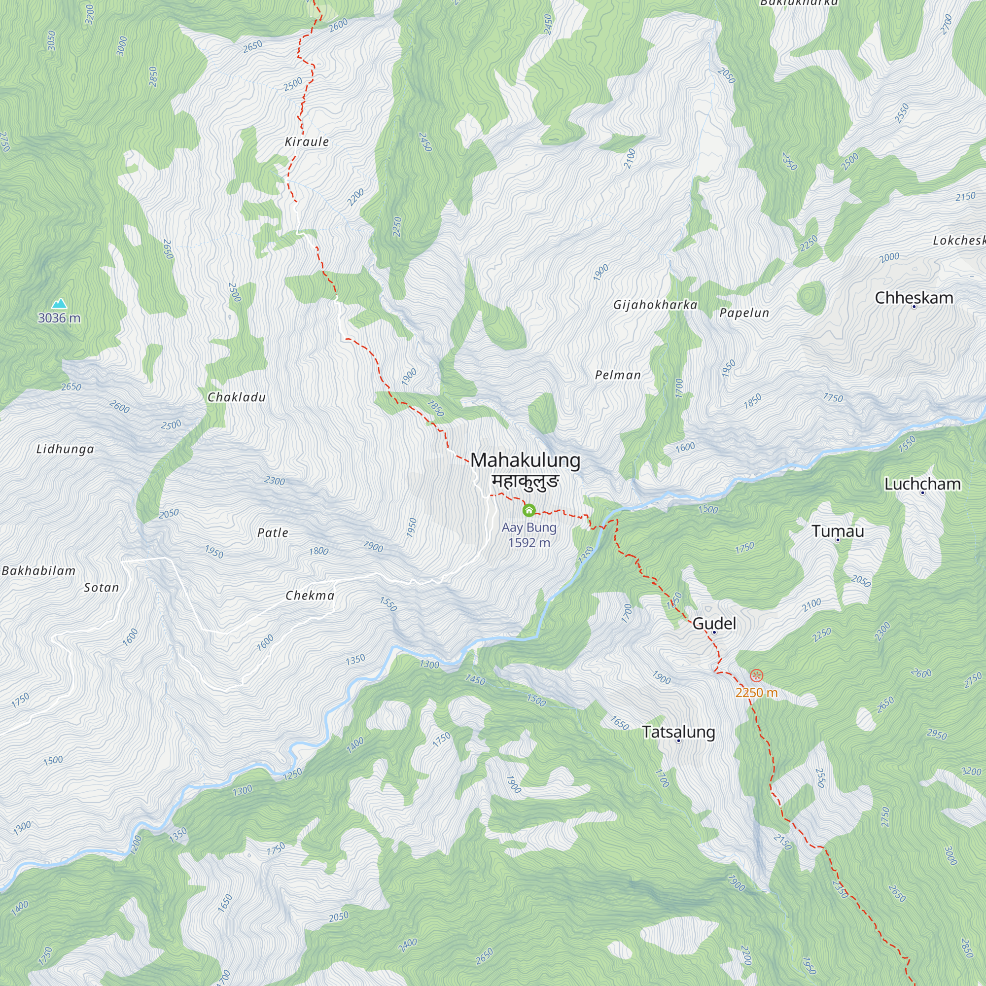 Pumori Lodge map
