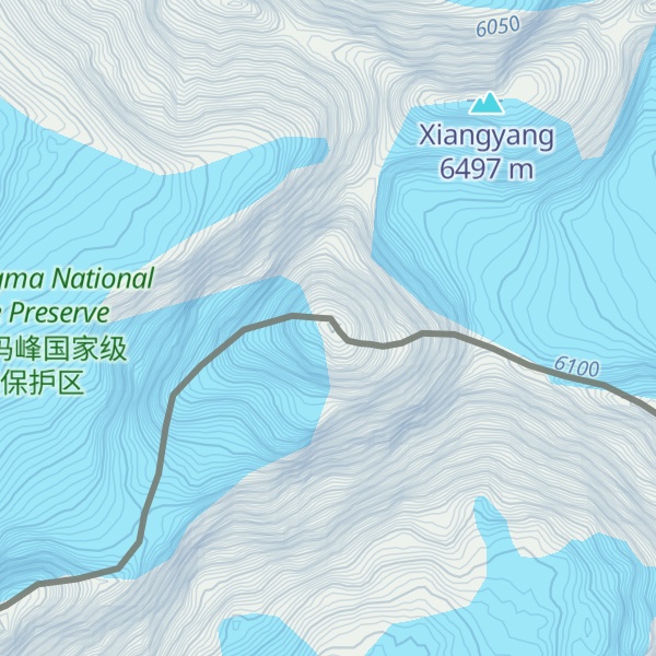 Map of Mount Lingtren