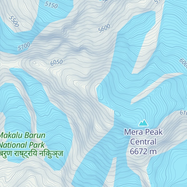 Map of Mera Peak