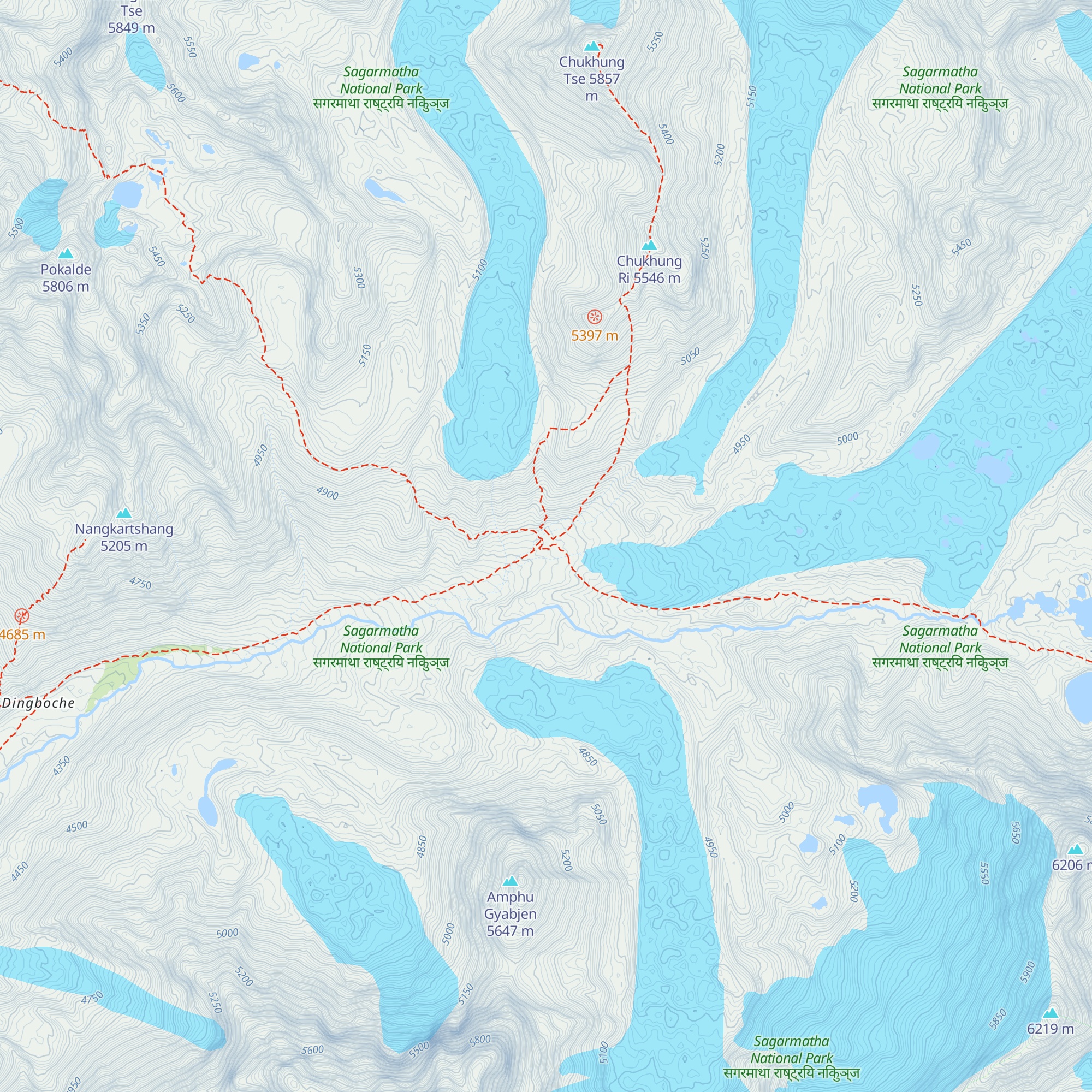 Chukhung Resort map