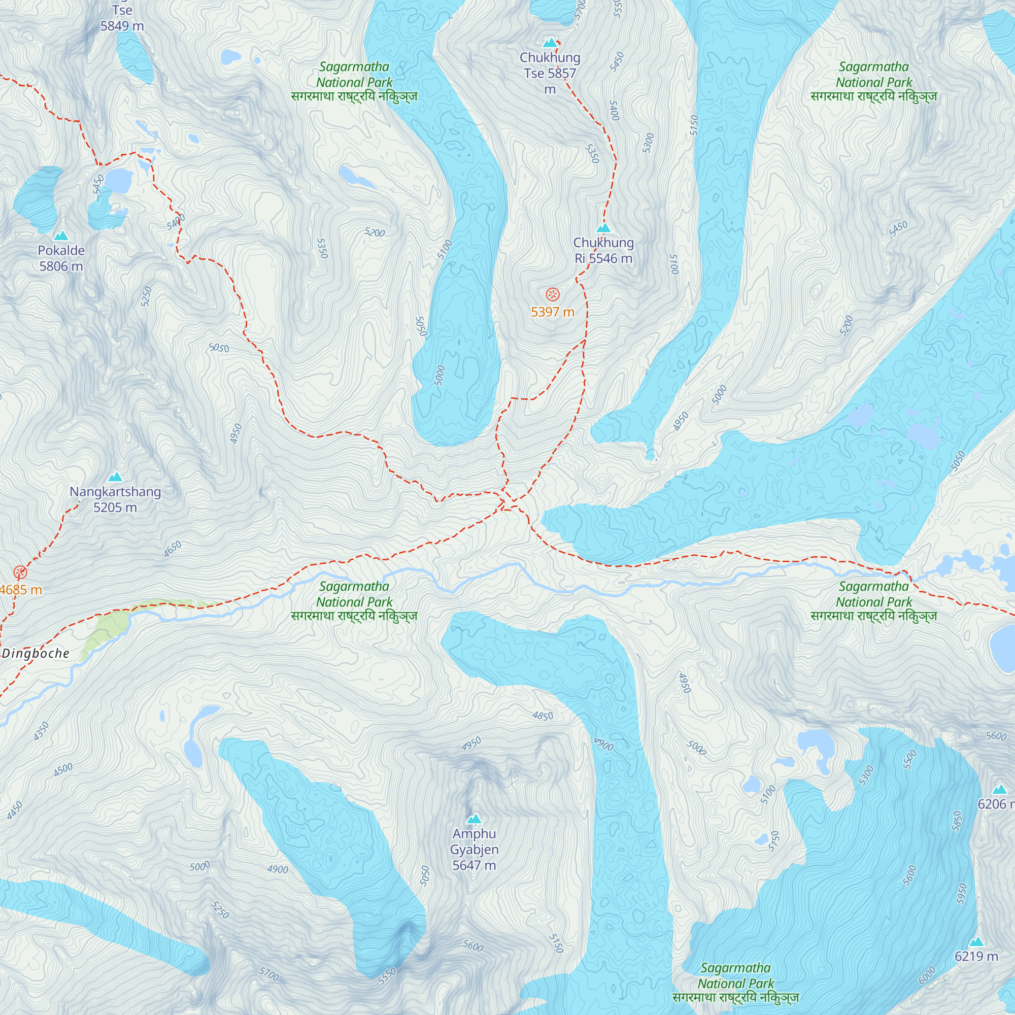 Chukhung Resort map