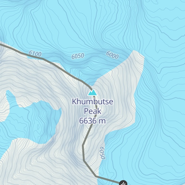Map of Khumbutse Peak