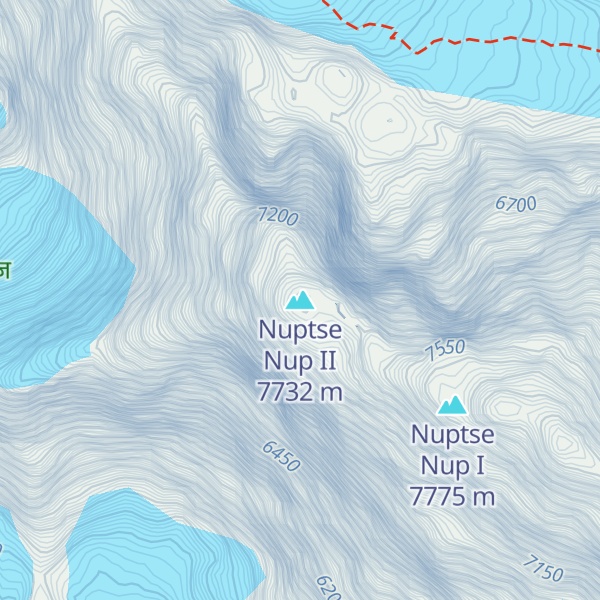 Map of Nuptse Nup II