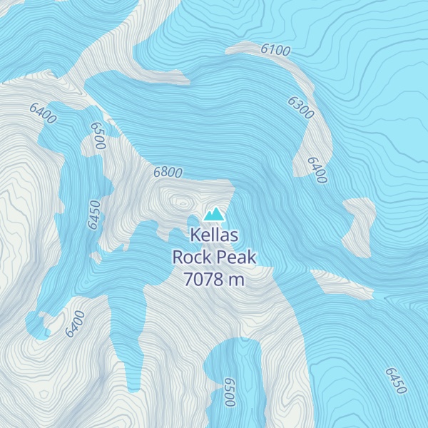 Map of Kellas Rock Peak