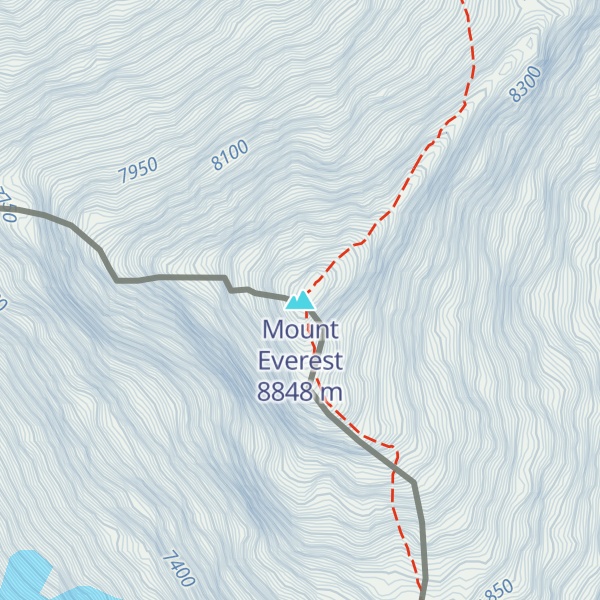 Map of Mount Everest