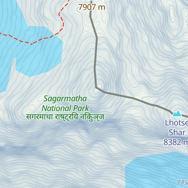 Map of Lhotse Nup I