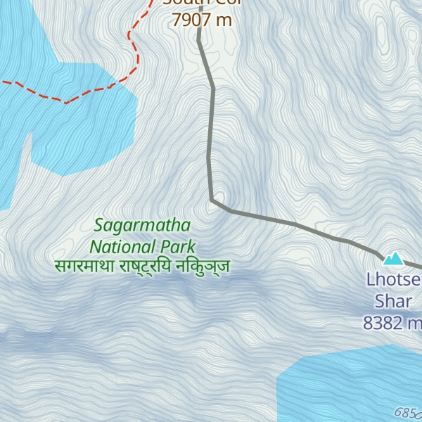 Map of Lhotse